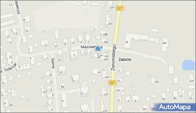 Morąg, Mazowiecka, 1a, mapa Morąg