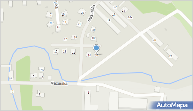 Morąg, Mazurska, 16, mapa Morąg