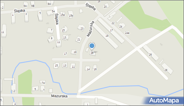 Morąg, Mazurska, 18, mapa Morąg