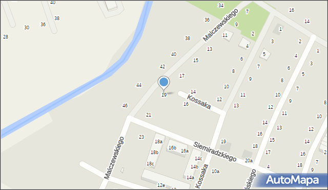 Mosina, Malczewskiego Jacka, 19, mapa Mosina