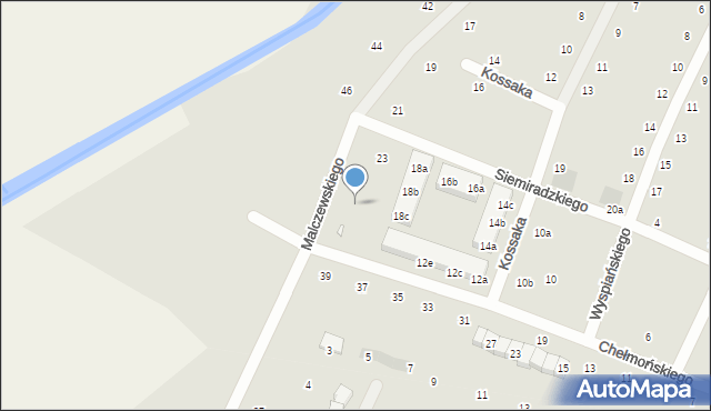 Mosina, Malczewskiego Jacka, 25, mapa Mosina