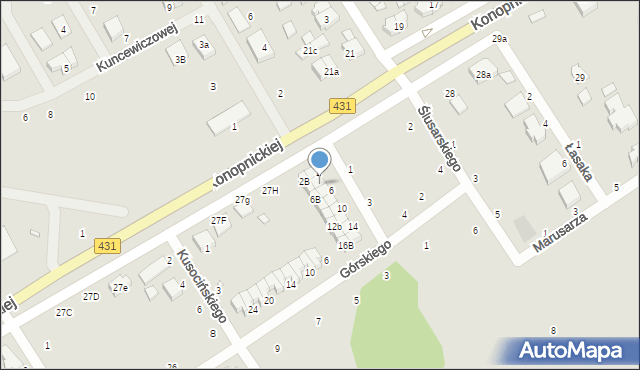 Mosina, Malinowskiego Bronisława, 4A, mapa Mosina