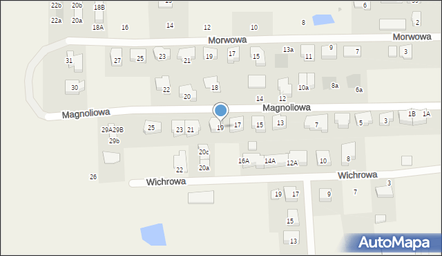 Mosty, Magnoliowa, 19, mapa Mosty