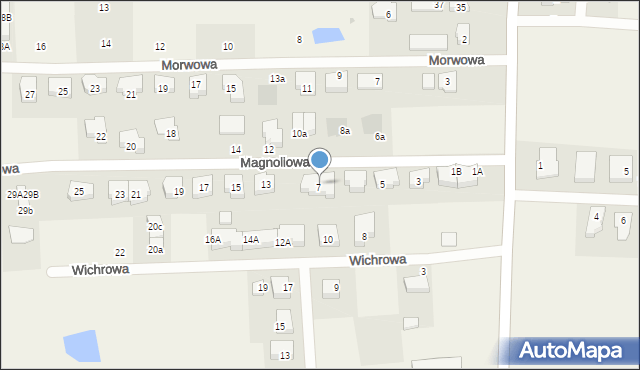 Mosty, Magnoliowa, 9, mapa Mosty