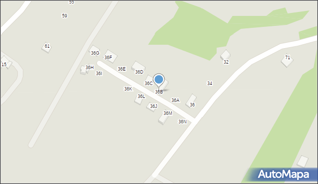 Mszana Dolna, Marka Józefa, 36B, mapa Mszana Dolna