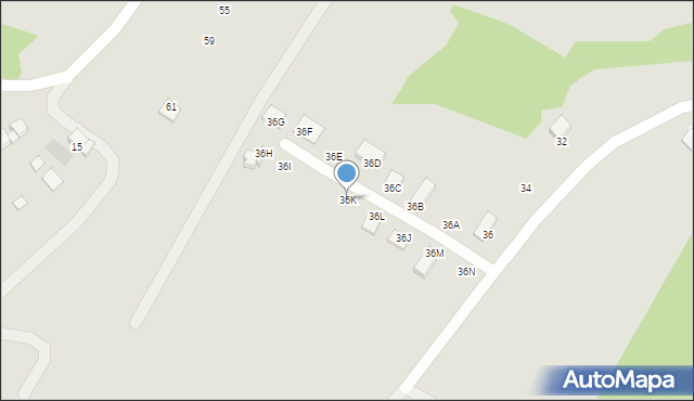 Mszana Dolna, Marka Józefa, 36K, mapa Mszana Dolna