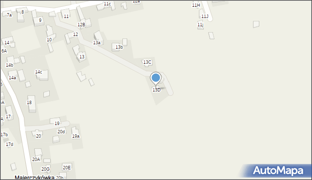 Murzasichle, Majerczykówka, 13D, mapa Murzasichle