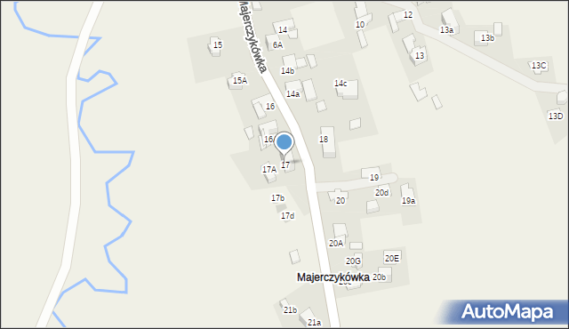 Murzasichle, Majerczykówka, 17, mapa Murzasichle