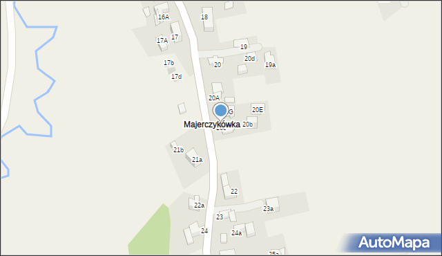 Murzasichle, Majerczykówka, 20c, mapa Murzasichle