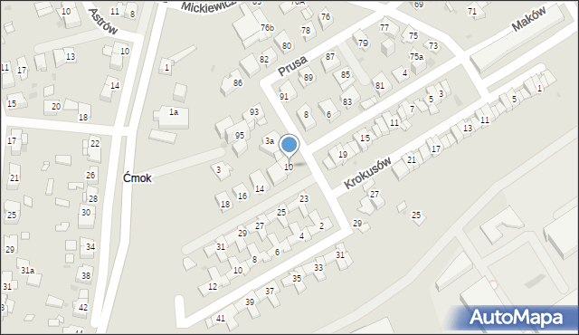 Mysłowice, Maków, 10, mapa Mysłowice