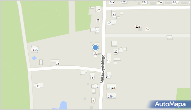 Mysłowice, Makuszyńskiego Kornela, 17, mapa Mysłowice