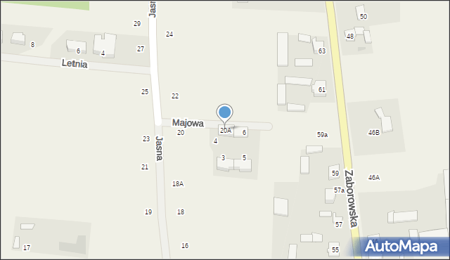 Myszczyn, Majowa, 20A, mapa Myszczyn