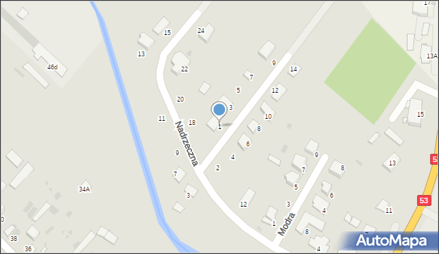 Myszyniec, Mazurska, 1, mapa Myszyniec