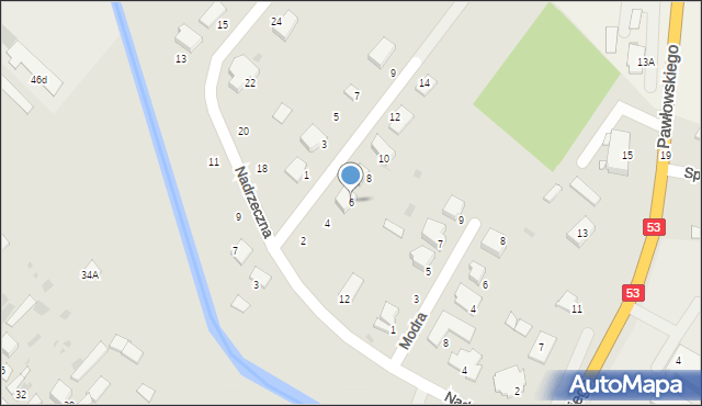 Myszyniec, Mazurska, 6, mapa Myszyniec