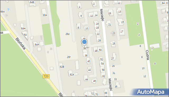 Nadarzyn, Maciejki, 34, mapa Nadarzyn