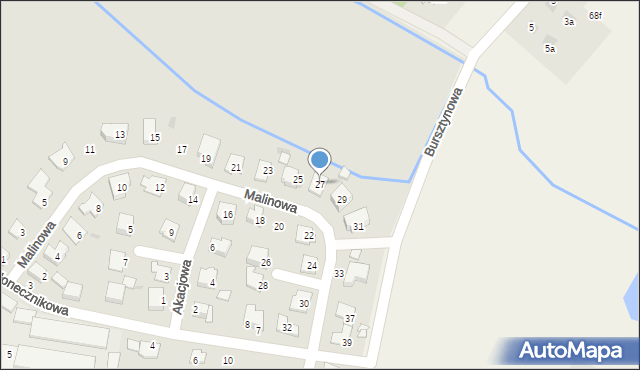 Namysłów, Malinowa, 27, mapa Namysłów