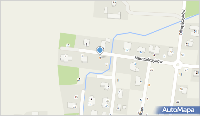 Niemcz, Maratończyków, 5, mapa Niemcz