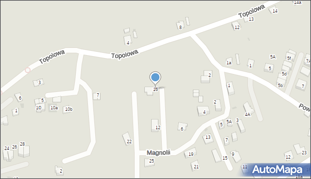 Niepołomice, Magnolii, 16, mapa Niepołomice