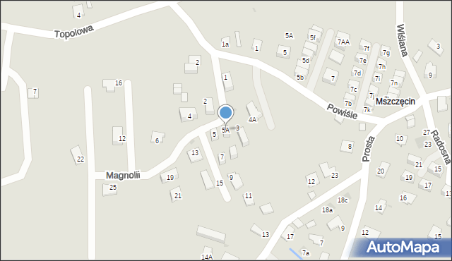 Niepołomice, Magnolii, 5A, mapa Niepołomice