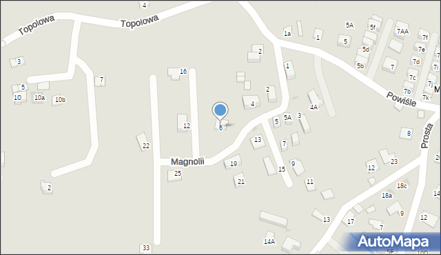 Niepołomice, Magnolii, 6, mapa Niepołomice