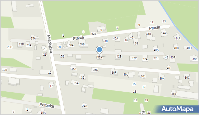 Nieporęt, Małołęcka, 52a, mapa Nieporęt