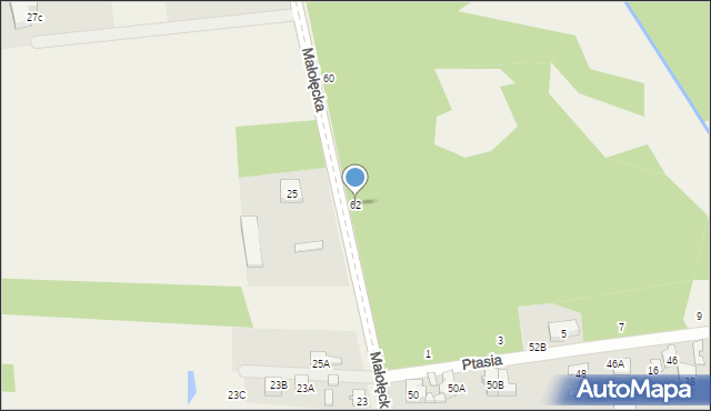 Nieporęt, Małołęcka, 62, mapa Nieporęt