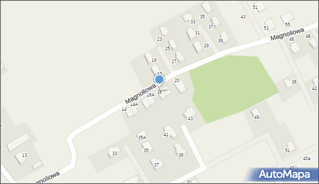 Niestępowo, Magnoliowa, 18, mapa Niestępowo