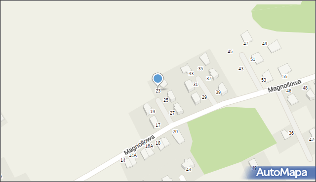 Niestępowo, Magnoliowa, 23, mapa Niestępowo