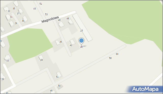 Niestępowo, Magnoliowa, 40, mapa Niestępowo