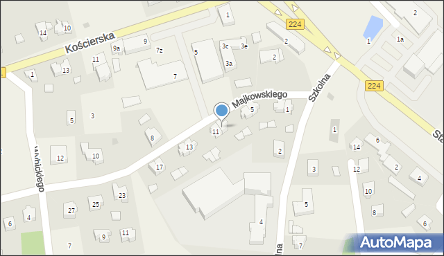 Nowa Karczma, Majkowskiego Aleksandra, dr., 9, mapa Nowa Karczma