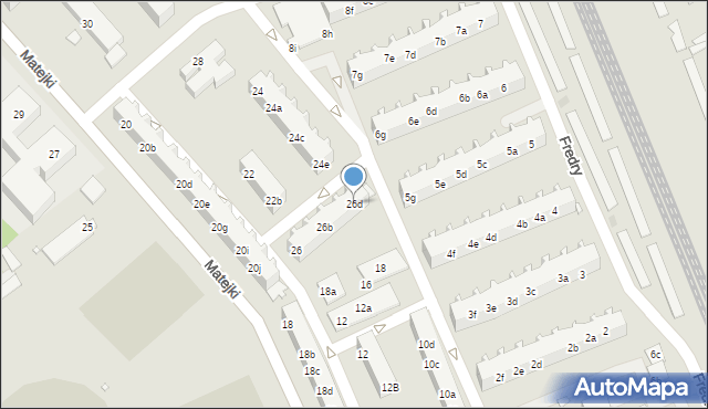 Nowa Sól, Matejki Jana, 26d, mapa Nowa Sól