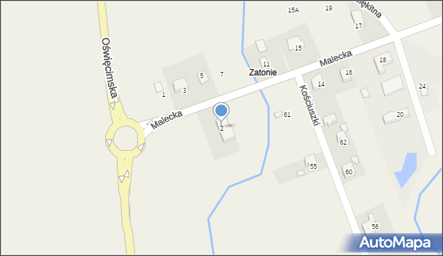 Nowa Wieś, Malecka, 2, mapa Nowa Wieś