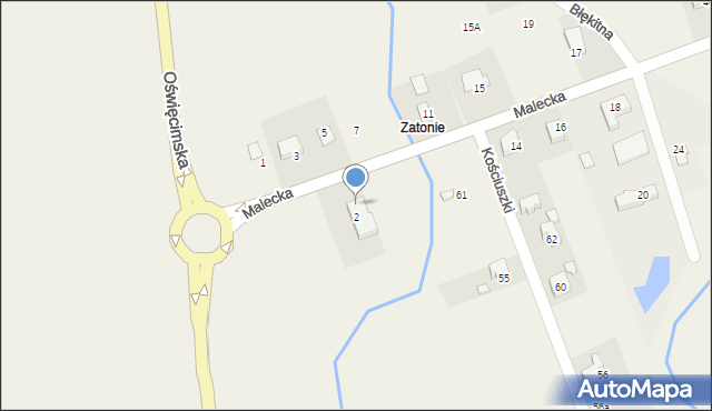 Nowa Wieś, Malecka, 6, mapa Nowa Wieś