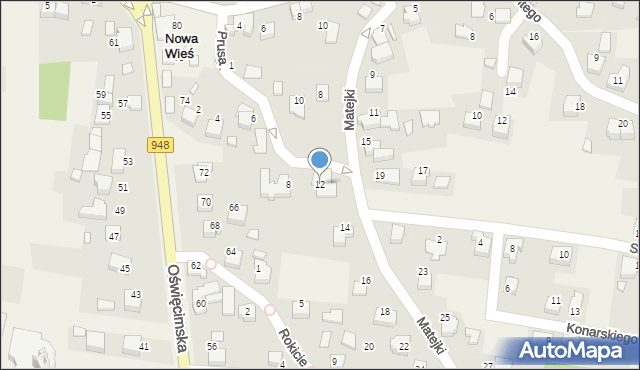 Nowa Wieś, Matejki Jana, 12, mapa Nowa Wieś