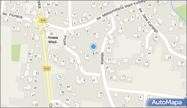 Nowa Wieś, Matejki Jana, 8, mapa Nowa Wieś