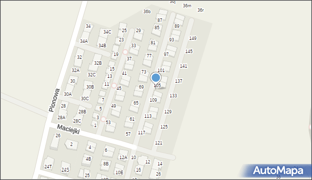 Nowa Wola, Maciejki, 107, mapa Nowa Wola