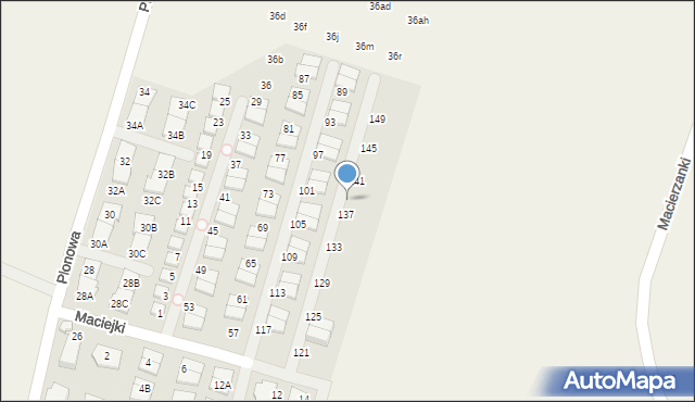 Nowa Wola, Maciejki, 139, mapa Nowa Wola