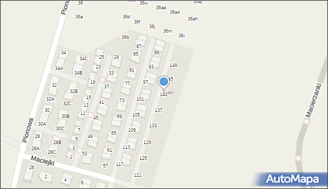 Nowa Wola, Maciejki, 141, mapa Nowa Wola