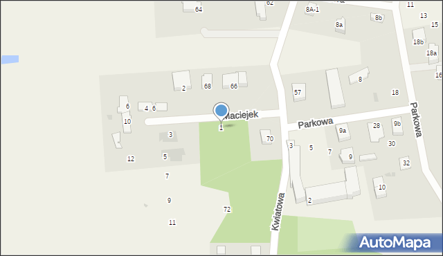 Nowe Bielice, Maciejek, 1, mapa Nowe Bielice