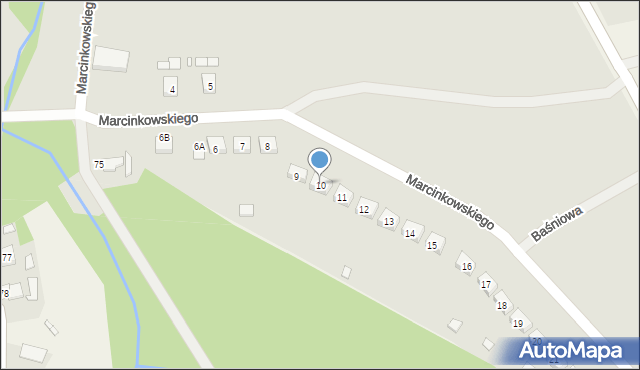 Nowe Miasteczko, Marcinkowskiego, 10, mapa Nowe Miasteczko