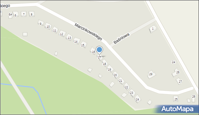 Nowe Miasteczko, Marcinkowskiego, 17, mapa Nowe Miasteczko