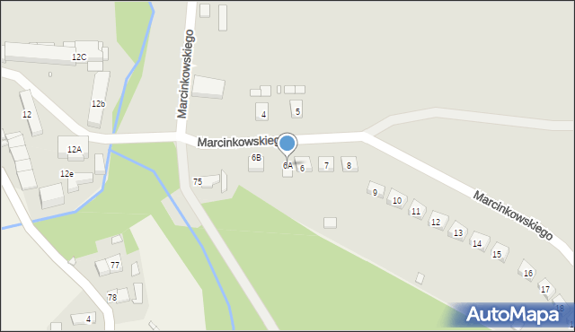 Nowe Miasteczko, Marcinkowskiego, 6A, mapa Nowe Miasteczko