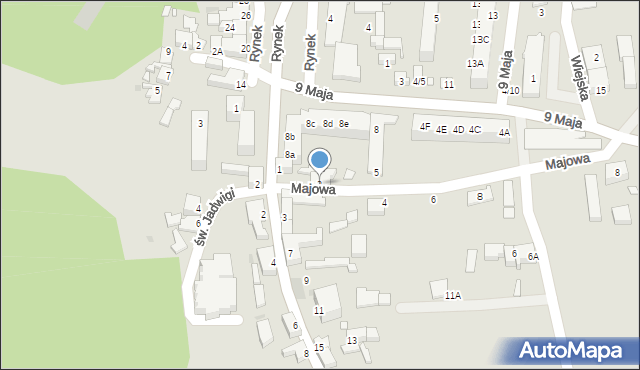 Nowogród Bobrzański, Majowa, 3, mapa Nowogród Bobrzański