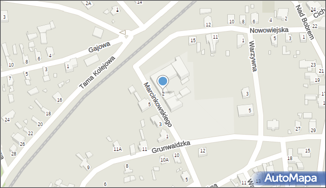 Nowogród Bobrzański, Marcinkowskiego, 2, mapa Nowogród Bobrzański