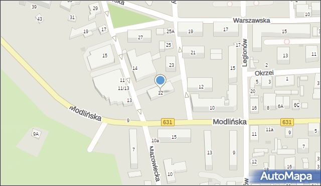 Nowy Dwór Mazowiecki, Mazowiecka, 12, mapa Nowy Dwór Mazowiecki