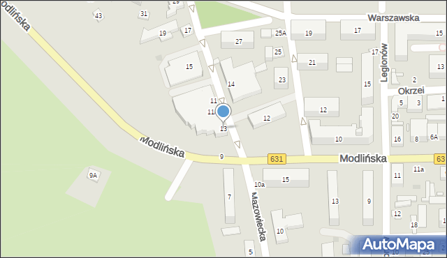Nowy Dwór Mazowiecki, Mazowiecka, 13, mapa Nowy Dwór Mazowiecki
