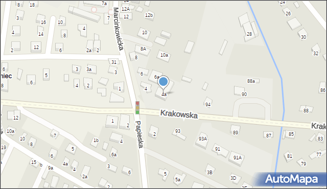 Nowy Sącz, Marcinkowicka, 4a, mapa Nowego Sącza