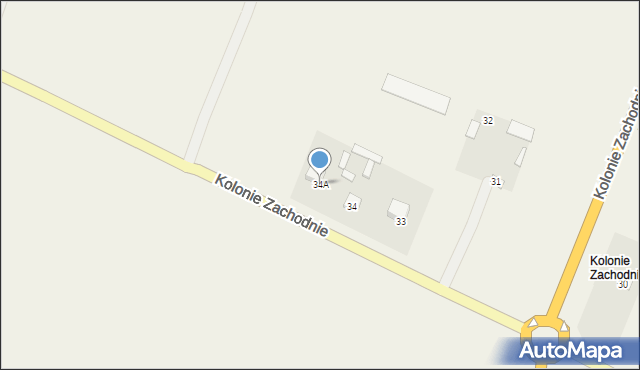 Nur, Małkińska, 34A, mapa Nur