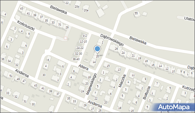 Oborniki, Majewskiego Stefana, gen., 10, mapa Oborniki
