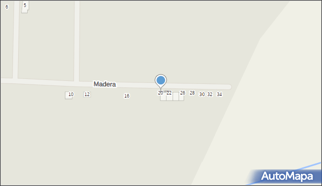 Odolanów, Madera, 20, mapa Odolanów